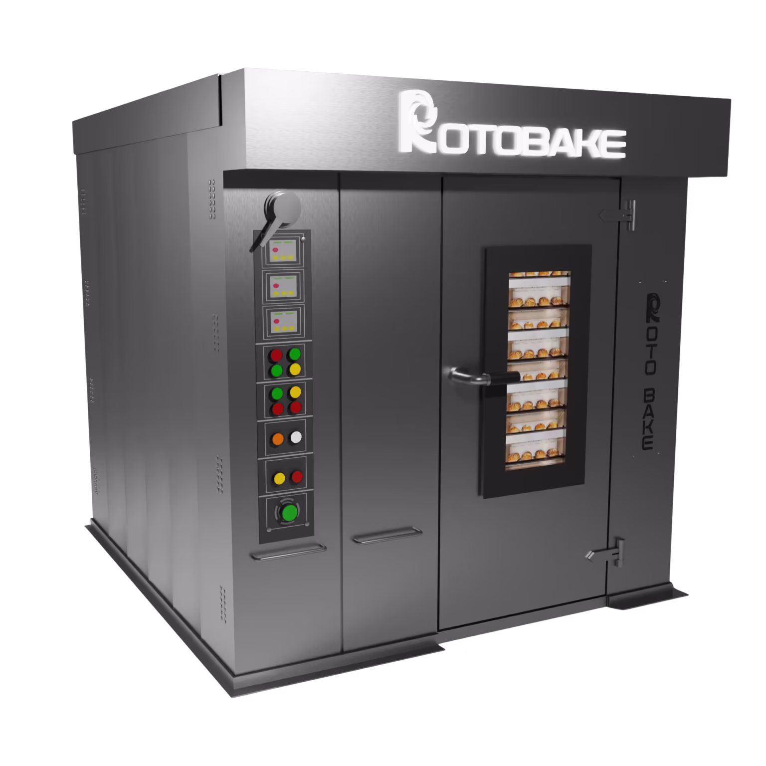 RotoBake RBO-72 rotary rack oven — food-grade steel construction